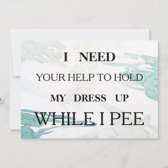 Invitation Serez-vous ma servante d'honneur ? (Devant)