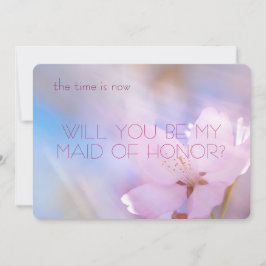 Invitation Serez-vous ma servante d'honneur de la fleur de ce