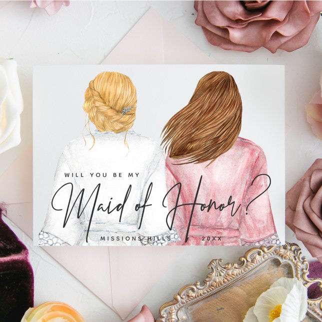 Invitation Serez-vous ma servante d'honneur ? Filles en Robes (Créateur téléchargé)