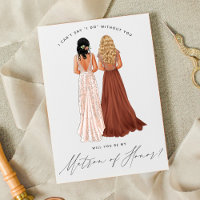 Serez-vous ma témoin de mariage ? Filles en robe d