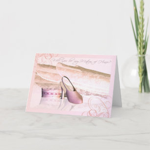 Invitation Serez-vous mon chef d'honneur ? Avec un voile et