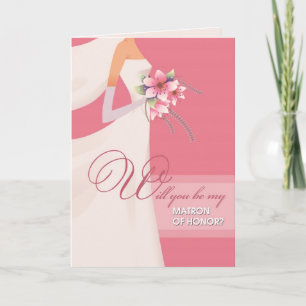 Invitation Serez-vous mon chef d'honneur ? Blanc rose moderne