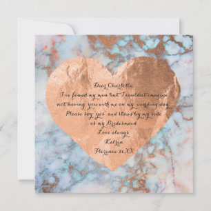 Invitation Serez-Vous Mon Coeur De Marbre Rose Rose De Femme