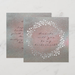 Invitation Serez-Vous Mon Épouse De Serveuse D'Épouse Grungy