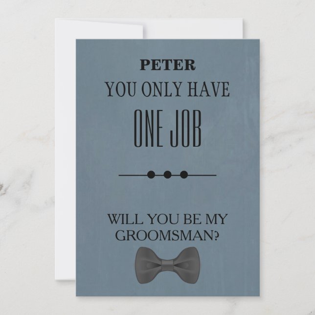 Invitation Serez-Vous Mon Groomsman ? (Devant)