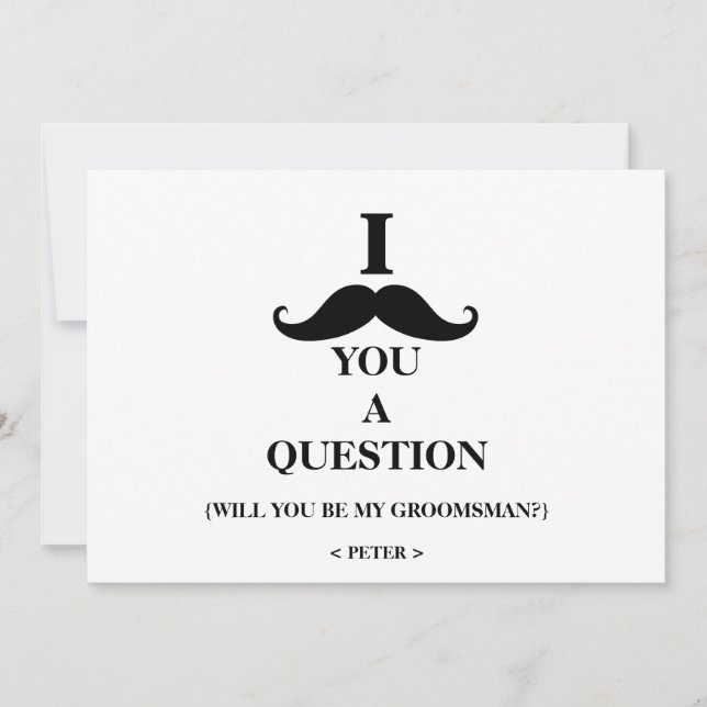 Invitation serez-vous mon Groomsman ? (Devant)