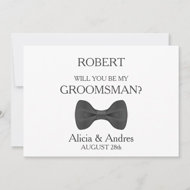 Invitation Serez-vous mon Groomsman ? (Devant)