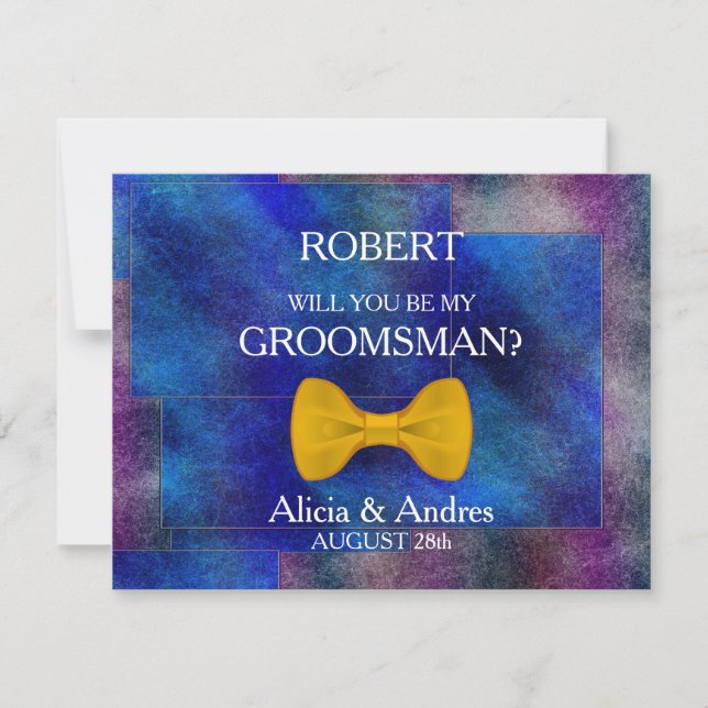 Invitation Serez-vous mon Groomsman ? (Devant)