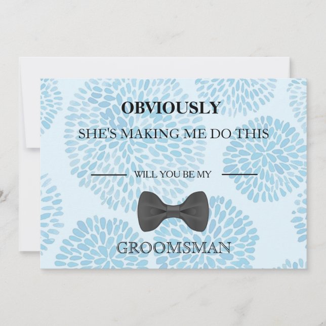 Invitation Serez-Vous Mon Groomsman ? (Devant)