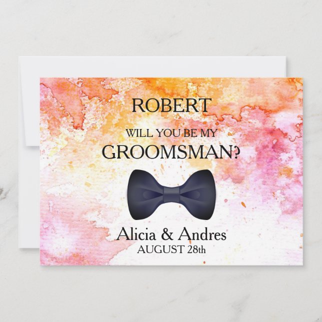 Invitation Serez-vous mon Groomsman ? (Devant)