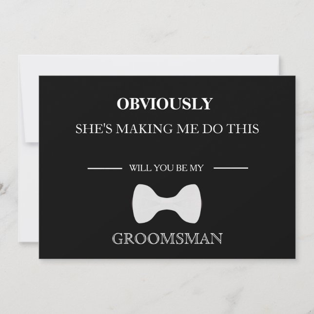 Invitation Serez-Vous Mon Groomsman ? (Devant)