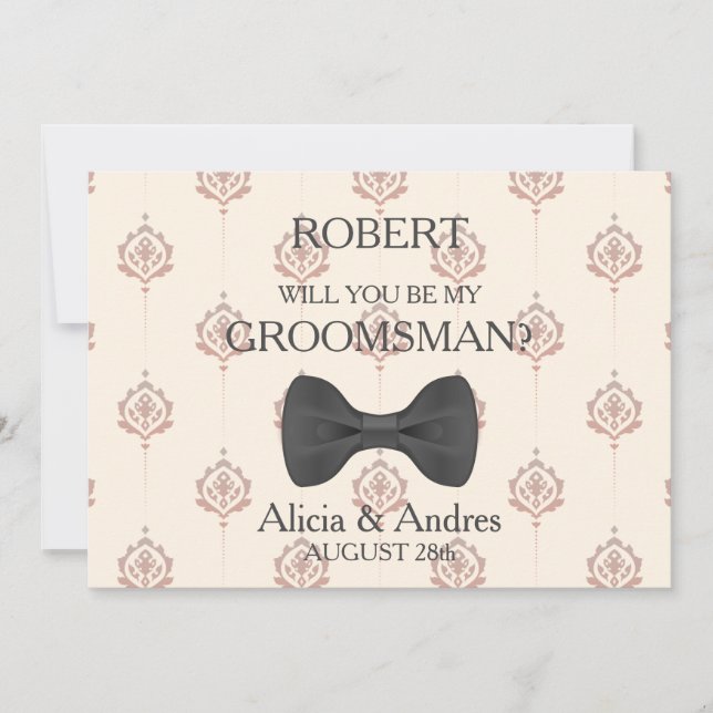Invitation Serez-vous mon Groomsman ? (Devant)