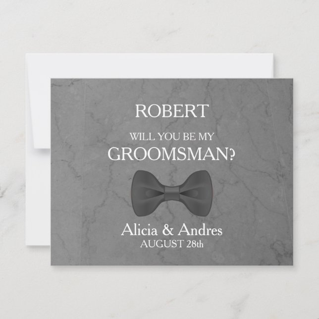 Invitation Serez-vous mon Groomsman ? (Devant)