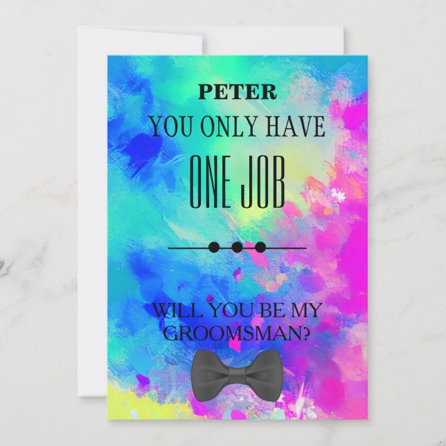 Invitation Serez-Vous Mon Groomsman ? (Devant)