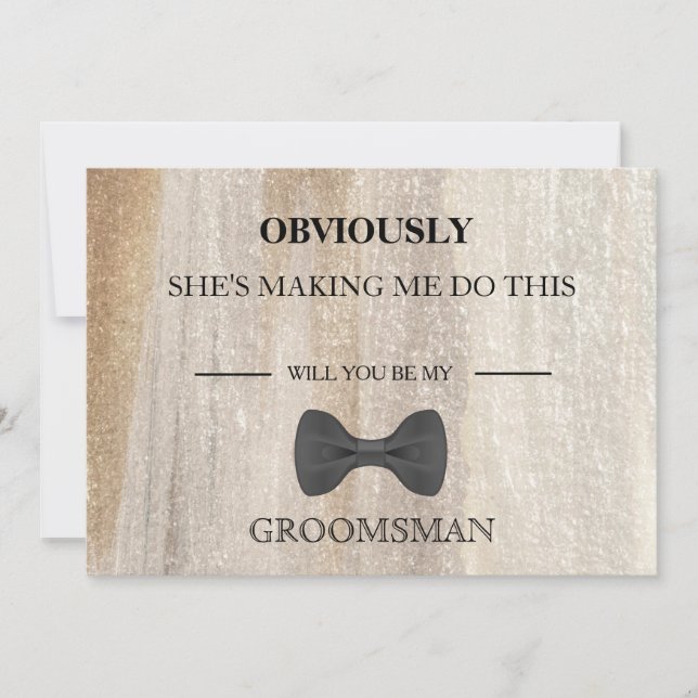 Invitation Serez-Vous Mon Groomsman ? (Devant)