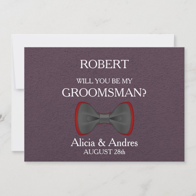 Invitation Serez-vous mon Groomsman ? (Devant)