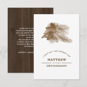 Invitation Serez-vous mon Groomsman ? Barn Wood Rustic