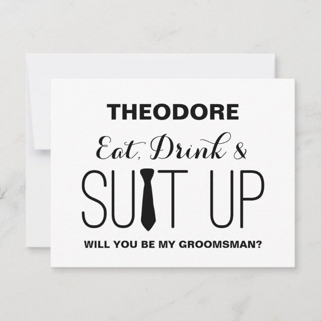 Invitation Serez-vous mon Groomsman ? | Groomsman (Devant)