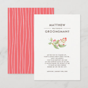 Invitation Serez-vous mon Groomsman ? Personnalisé