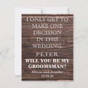 Invitation Serez-vous mon Groomsman ? Personnalisé