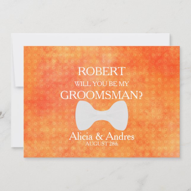 Invitation Serez-vous mon Groomsman ? Proposition (Devant)