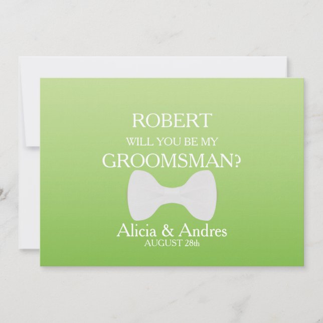 Invitation Serez-vous mon Groomsman ? Proposition (Devant)