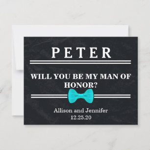 Invitation Serez-vous mon homme d'honneur ? Personnalisé
