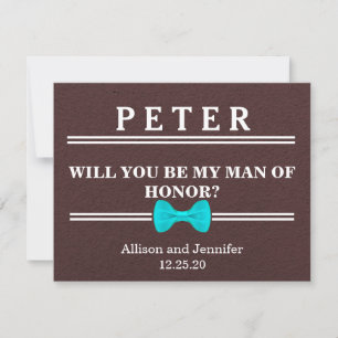 Invitation Serez-vous mon homme d'honneur ? Personnalisé