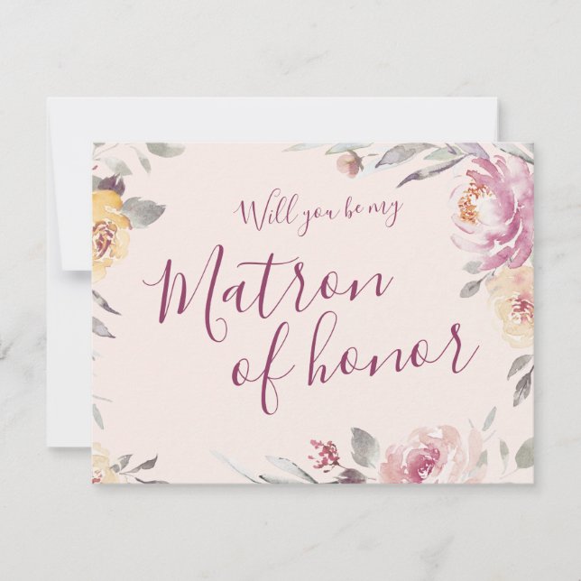 Invitation Serez-vous mon maître d'honneur Jardin romantique (Devant)