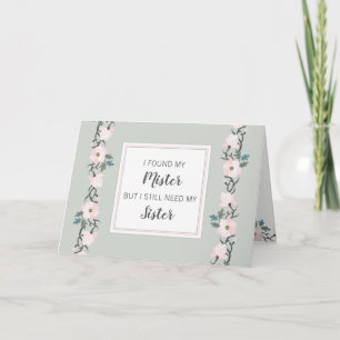 Invitation Serez-vous mon Matron d'honneur sauge rose vif