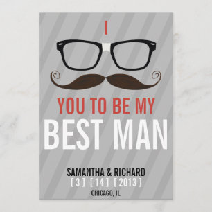 Invitation Serez-vous mon meilleur Geek de lunettes invitatio