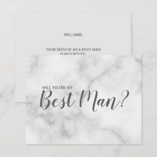 Invitation Serez-Vous Mon Meilleur Homme ? Élégant script en 