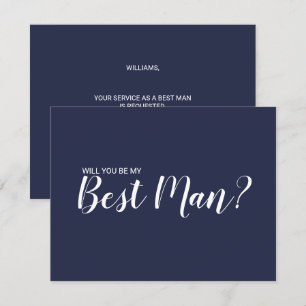 Invitation Serez-Vous Mon Meilleur Homme ? Script moderne ble