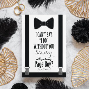 Invitation Serez-Vous Mon Page Boy - Tuxedo Cravates Bracelet