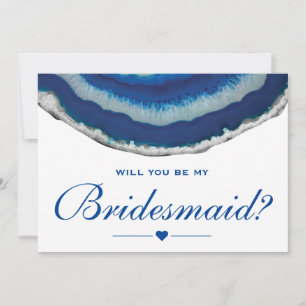 Invitation Serez-Vous Mon Porte-Mariages Bleu De La Marine