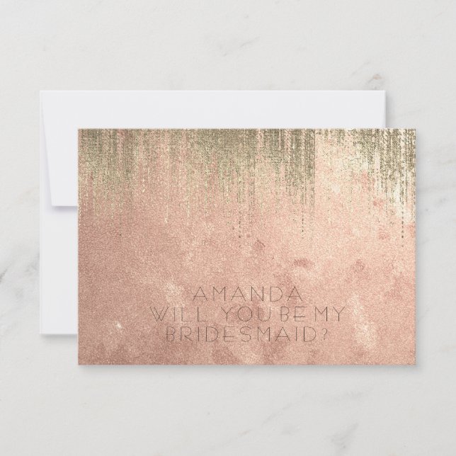 Invitation Serez-Vous Mon Servante D'Accueil Golden Rain Copp (Devant)