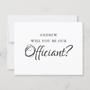 Invitation Serez-vous notre célébrant   Mariage Épousez-Nous