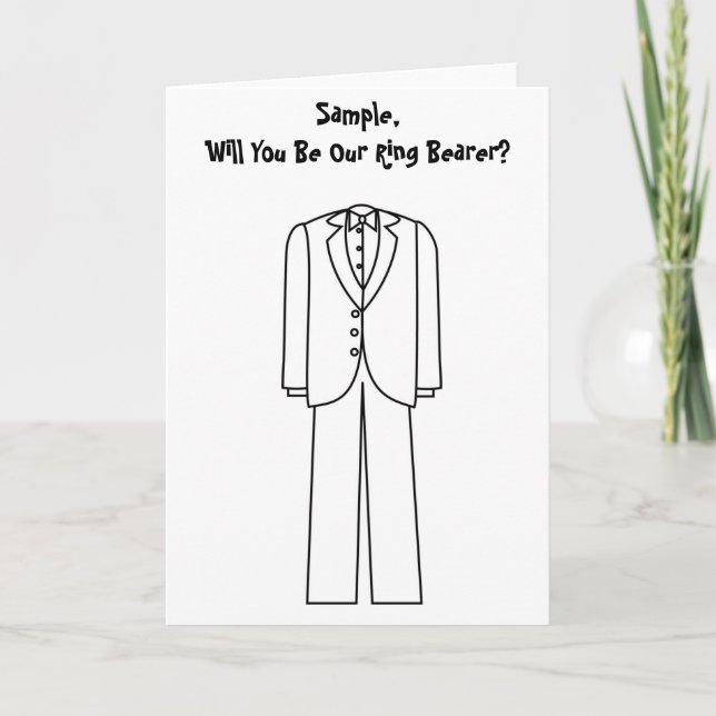 Invitation Serez-Vous Notre Porteur De Bague ? (Devant)