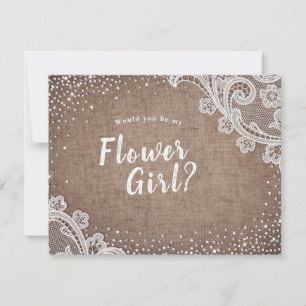 Invitation Seriez-vous ma fille de fleurs ?