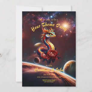 Invitation Serpent royal étoilé de l'univers