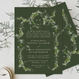 Invitation Serre verte d'Eucalyptus | Mariage de monogramme d