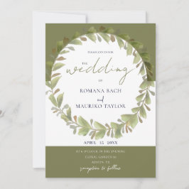 Invitation Serre verte romantique artistique
