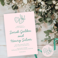 Serrure de coeur Whimsical Doodle Croquis moderne 