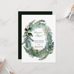 Invitation Serrure de serrure de Noël moderne minimaliste en