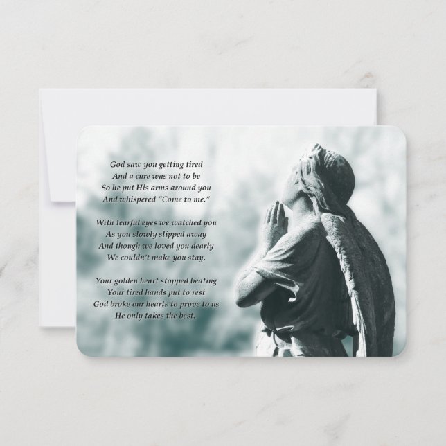 Invitation service commémoratif de prière de l'ange (Devant)