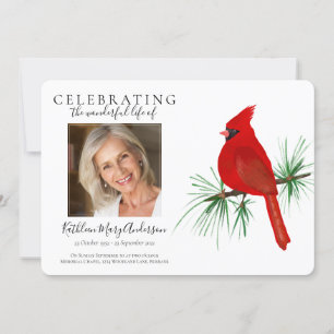 Invitation Service commémoratif du cardinal rouge
