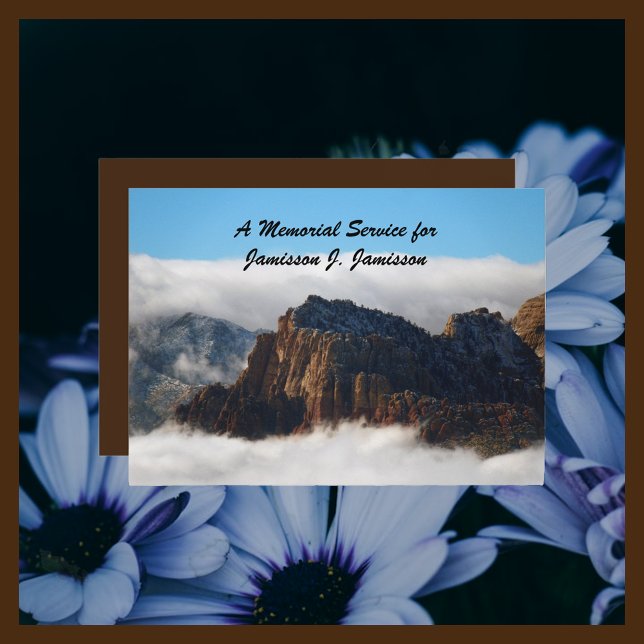 Invitation Service commémoratif, nuages cachés Célébration de (Créateur téléchargé)