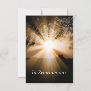 Invitation Service commémoratif personnalisé Beau Sunshine In