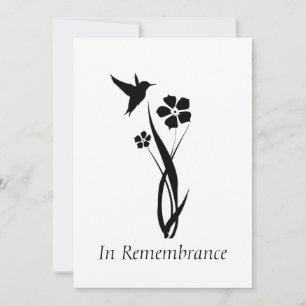 Invitation Service commémoratif personnalisé Fleur de jardin 