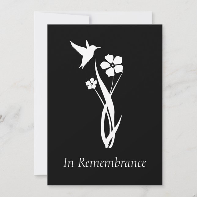 Invitation Service commémoratif personnalisé Fleur de jardin  (Devant)